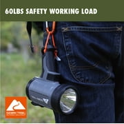 Ozark Trail 6 cm Orange D-Shaped Aluminum Carabiners, 2-Pack, Spring-Loaded Gate