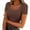 Brown, variant on Short Sleeve Tops for Women Short Sleeve Scoop Neck Ribbed Knit Fitted Casual Tops Tee Summer Slim Basic Shirts T-Shirt