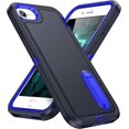 thumbnail image 6 of ULAK iPhone SE 2022 2020 Case & iPhone 8 7 6 Case with Kickstand for Kids Boys Girls, Sturdy Shockproof Phone Case for Apple iPhone 7/ 8/ 6/ 6S/ SE 2nd 3rd Generation, Blue, 6 of 10