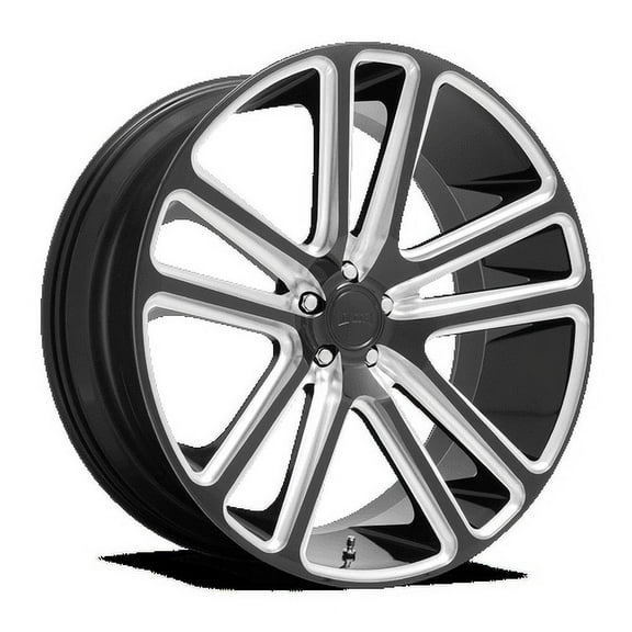 DUB 1PC Aluminum Rim S255 FLEX 26X10in Gloss Black Milled Finish, S255260073 10