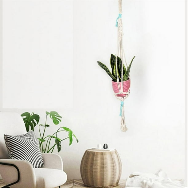 Colgador de plantas de cuerda , de jardín, soporte para , colgante, contenedor de 65cm Hugo Macetero colgante