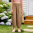 thumbnail image 2 of Gubotare Baby Wide Leg Pants Baby Long Bloomers Soft Cotton Harem Pants for Boys Girls 18 24 Months (Khaki,18-24 Months), 2 of 8
