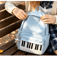 thumbnail image 4 of YSBDLQE School Backpack with Piano Pattern for Teen Girls - Cute Backpack for School with Versatile Design, Perfect College Backpack for Daily Campus Life,Blue, 4 of 5
