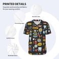 thumbnail image 5 of Fotbe Teeth Baseball Jersey Shirt for Men and Women, Casual Short Sleeves Button Down T-Shirt-Small, 5 of 9