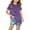 Purple, variant on Kids Girls Casual T-Shirts, Crew Neck Printed Short Sleeve Summer Tops Purple Size 5 T