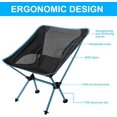 thumbnail image 2 of Silla de camping plegable portátil, silla de pesca ultraligera y compacta con bolsa de transporte, carga máxima de 210 kg, 2 of 4