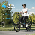 thumbnail image 2 of Electric Bike for Adults, 20'' Folding Ebike with Peak 500W 36V 280.8Wh Removable Battery, up to 20 MPH, Compact Foldable Ebike for Men Women with 7 Speed, Front Suspension,UL2849, 2 of 8