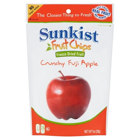 (3 Pack) Sunkist Fruit Chips, Crunchy Fuji Apple, 1 (Best Apples For Dehydrated Apple Chips)