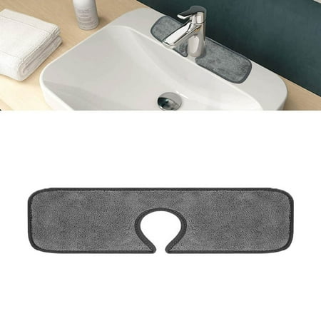 

Monfince Faucet Absorbent Mat Kitchen Faucet Sink Splash Guard Microfiber Cloth Faucet Splash Catcher Water Absorbent Mat 46x10cm/18x4in
