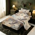 thumbnail image 2 of Manfei Watercolor Mallard Duck Twin Sheets,Farmhouse Animal Bedding,3-Piece,1 Flat Sheet,1 Fitted Sheet and 1 Pillowcase, 2 of 6