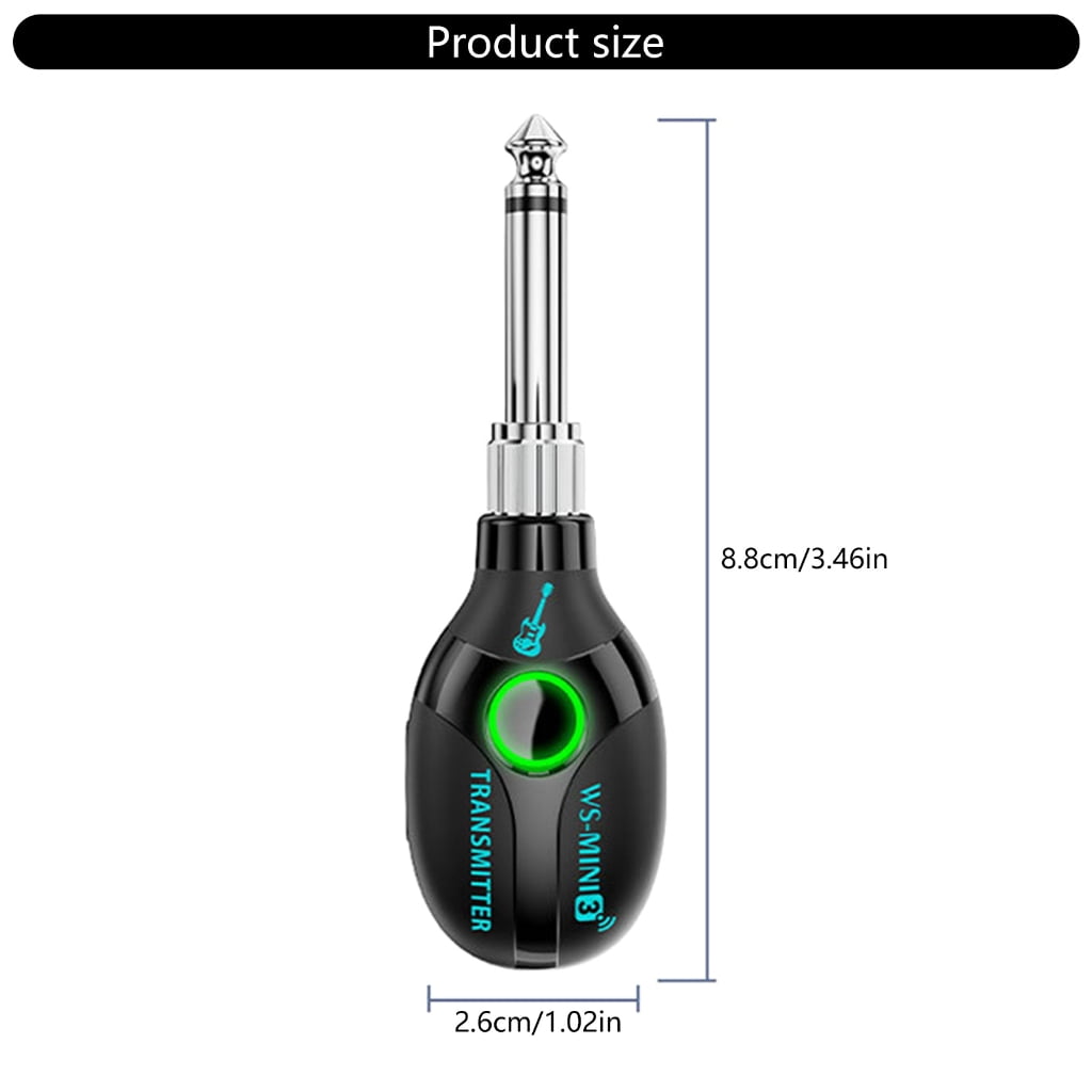 tegongse 2.4GHz Wireless Guitar Transmitter Receiver System Sound Transmitter and Receiver for Electric Guitar Violin Instruments