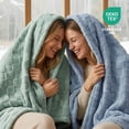 thumbnail image 6 of EMONIA Soft Throws for Sofa, Cozy Checkered Blanket Gifts for Women Men, Warm Fleece Throw Blanket for Couch Bed, Home Decor Blankets and Throws, Sage Green, 50x60 Inches, 6 of 13