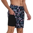 thumbnail image 3 of Fotbe Love Butterflies Men’s Swim Trunks Quick Dry Swim Shorts Board Shorts with Mesh Lining-3X-Large, 3 of 9