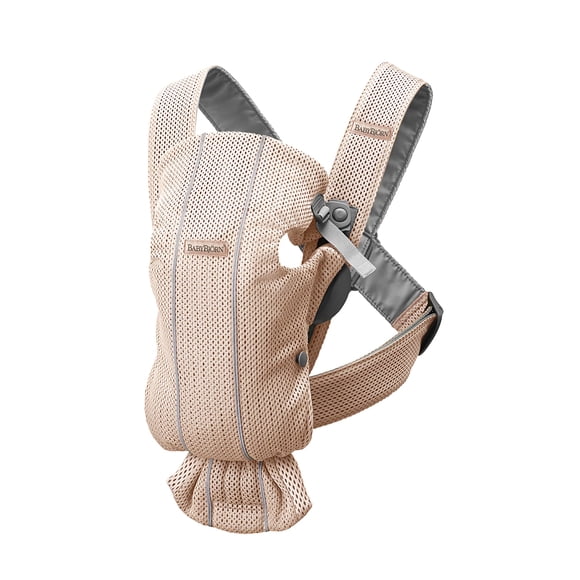 BABYBJÖRN Mochila Porta Bebé Mini, Malla 3D, Rosa Nacarado