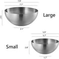 thumbnail image 3 of Stainless Steel Salad Bowls, Mixing Bowls, Nesting Bowls, Snacks Bowls, Serving Bowls for Mixing, Cooking, Baking, Prepping, Set of 2, Small & Large - 5.9 & 7.9 Inch (Silver), 3 of 15