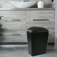 thumbnail image 6 of Idomy 3-Pack 4.5 Gallon Plastic Trash Can with Swing Lid, Swing-Top Garbage Can, Black, 6 of 7