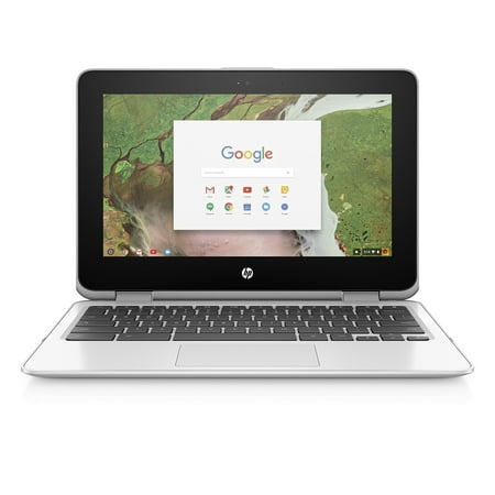 HP 11-AE040NR Snow White 11.6 inch HD Touch Chromebook X360, Chrome/Arc++ OS, Celeron N3350 Processor, 4GB Memory, 32GB eMMC Storage, HD