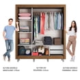 thumbnail image 4 of Ropero Closet Madesa Lyon 3 Puertas con Espejos Pies M/B 1, 4 of 5