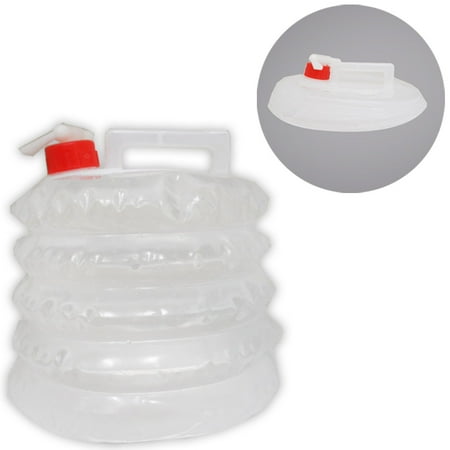 Expandable Collapsible Water Carrier Bag Container Jug - 5 Liter - Food-Safe  (Adroit: