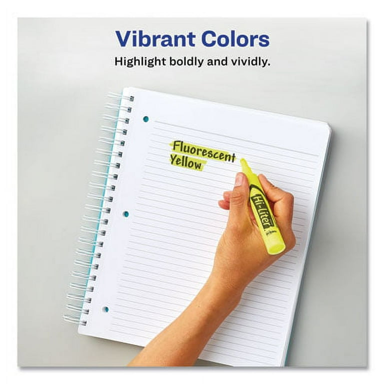 HI-LITER Desk-Style Highlighters, Fluorescent Orange Ink, Chisel Tip, Orange/Black Barrel, Dozen