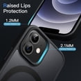 thumbnail image 6 of JETech Magnetic Case for iPhone 12 Mini 5.4-Inch Compatible with MagSafe, Translucent Matte Back Slim Shockproof Phone Cover (Black), 6 of 6