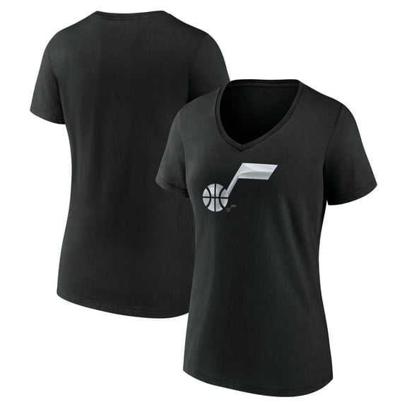 Women's Black Utah Jazz Midnight Mascot V-Neck T-Shirt