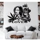 thumbnail image 2 of Calcomanía de vinilo para pared Bob Marley Lion ONE LOVE, calcomanía de pared, arte mural de música reggae, póster extraíble, diseño de arte para el hogar, decoración, 2 of 5