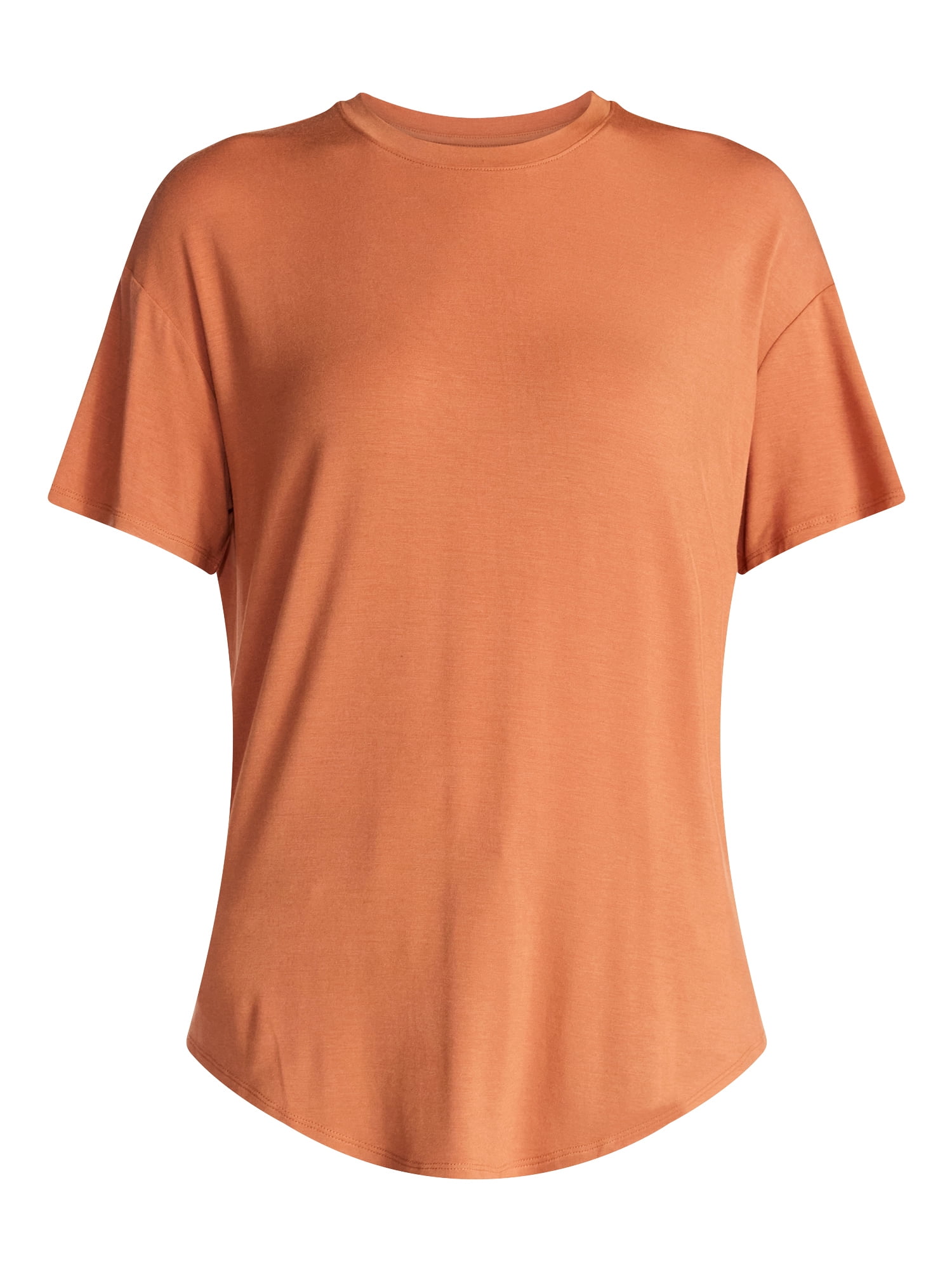 Time and Tru Women's Tunic Tee with Short Sleeves, Sizes XS-XXXL