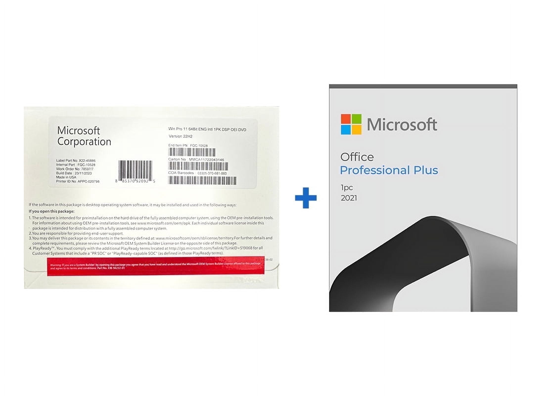 Microsoft, Windows 11 Pro 64-Bit USB, OEM Software, 1 User