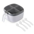 thumbnail image 2 of Caja de condimentos Billuyoard tarro portátil con cucharas Pimienta especias Azúcar almacenamiento Organizador Tapa transparente blanco HA028365-03, 2 of 6