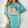 thumbnail image 4 of Nightmare Before Coffee Halloween T-Shirt for Women and Teens Funny Retro Skeleton and Bats Tee Seafoam Shirt Adult Large, 4 of 4