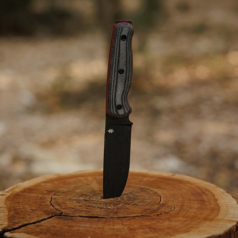 Swiss Tech Kraftig 10.25'' Large Bushcraft Fixed Blade Knife, Taktil D2 Steel Blade, Canvas Micarta, with Premium Hard Sheath