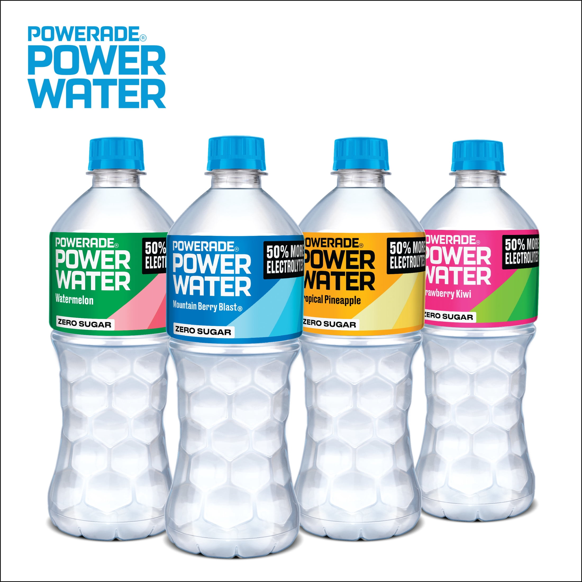 POWERADE Power Water Zero Sugar Watermelon Flavored Electrolyte Water, 20 fl oz Bottle