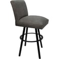 thumbnail image 3 of Swivel Metal Extra Tall Stool Sommerville 34" Seat - Elk Charcoal Fabric - Black, 3 of 4