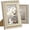White&Gold, variant on 11x14 Picture Frame with Real Glass, Ornate Vintage 11 x 14 Photo Frames for Wall Decor, Gold, 2 Pack