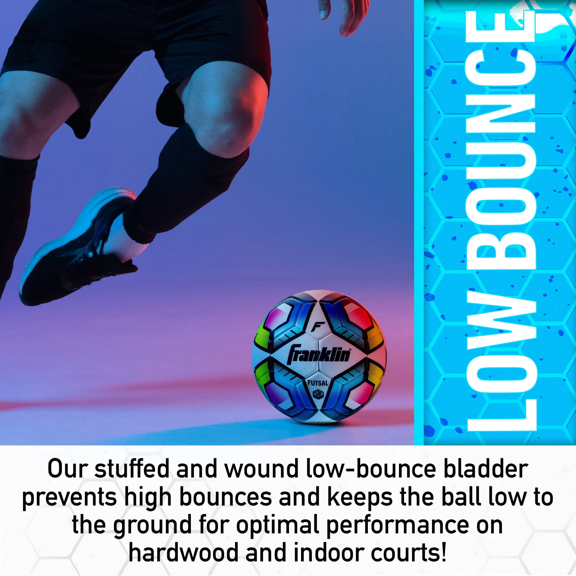 Franklin Sports Futsal Ball - Low Bounce Futsal and Indoor Soccer Training Ball - Heavy Indoor + Outdoor Construction - Junior Size - Size 3