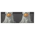 thumbnail image 6 of Yayeee Kitchen Valance Rod Pocket 54" x 18" Living Room Window Curtain, White Halloween Dog, 6 of 6