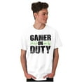 thumbnail image 5 of Gamer On Duty Video Games Nerdy Geeky Men's Graphic T Shirt Tees Brisco Brands L, 5 of 5