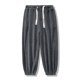 thumbnail image 1 of Pantalones largos para hombre, moda informal, cómodos, de color sólido, holgados, de verano, con bolsillos y cordón, pantalones deportivos de poliéster para hombre., 1 of 3