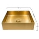 thumbnail image 5 of Ovalin Lavabo Rubinett Cuadrado Acero Inoxidable 304 Color Dorado, 5 of 6