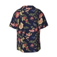 thumbnail image 2 of Vsdgher Flower Print Men's Wrinkle Free Untucked Cuban Shirt Business Casual Button Down Shirts Short Sleeve Shirt, 2 of 7