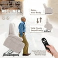 thumbnail image 2 of Homall Power Lift Recliner Chair with Massage for Living Room Recliner Chair for Elderly with Infinite Position Side Pocket and Saucer,Linen Beige, 2 of 7