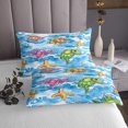 thumbnail image 3 of Erosebridal Colorful Sea Turtle Coverlet Set King, Cute Starfish Bedding Set, Cartoon Ocean Decor, 3 of 5