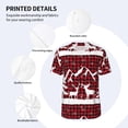 thumbnail image 3 of Lsque Christmas Buffalo Plaid Pattern Mens Polo Golf Shirts Funny Graphics Shorts Sleeve Button Shirts Baseball T-shirt-X-Large, 3 of 7
