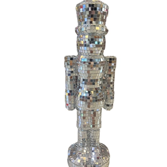 BERTDOMD Glass Nutcracker Christmas Figurine 40 cm Xmas Soldier Nutcracker Figures Puppet for Holiday Christmas Table Centerpieces