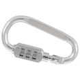 thumbnail image 3 of with combination padlock 3 digits numbers padlock carabiners silver, 3 of 8