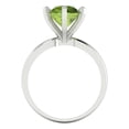 thumbnail image 4 of Solitaire Engagement Ring for Women - 3ct Natural Peridot in 14K White Gold Promise Ring, 4 of 6