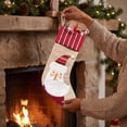 thumbnail image 5 of Feledorashia Christmas Burlap Stocking, Christmas Stocking Ornament, Christmas Accent for Christmas Tree Mantel Wreath Window Gift, Burlap Fabric with Mini Stocking Shape and Attached Hanging Loop, 5 of 6