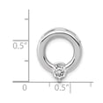 thumbnail image 3 of 14K White Gold Charm Pendant Slide 16 mm 14 Circle 4.4Mm Diamond Mtg, 3 of 5