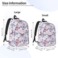 thumbnail image 2 of Bingfone Butterflies in Pastel Print Canvas College Laptop Backpack, Large Capacity Lightweight College Bookbag Casual Daypack-Medium, 2 of 5